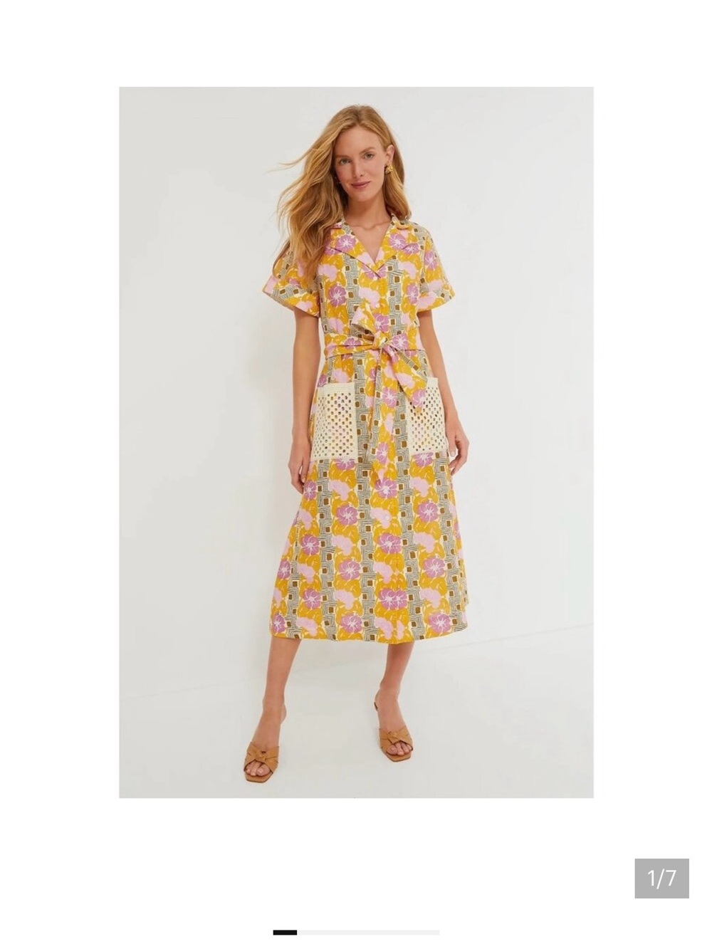 Retro Floral Meriweather Dress with belt Tuckernuck